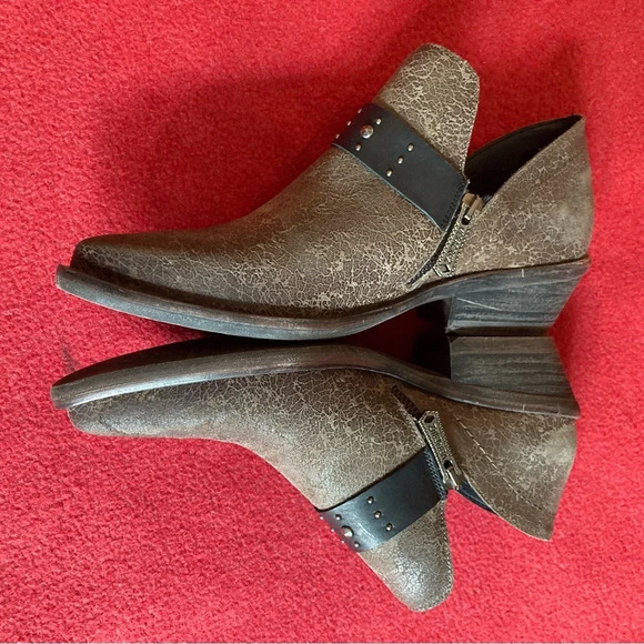 VERACRUZ Sz 39 Western Style Stacked Heel Made in  Spain Bohemian Ankle Boots - Picture 3 of 14